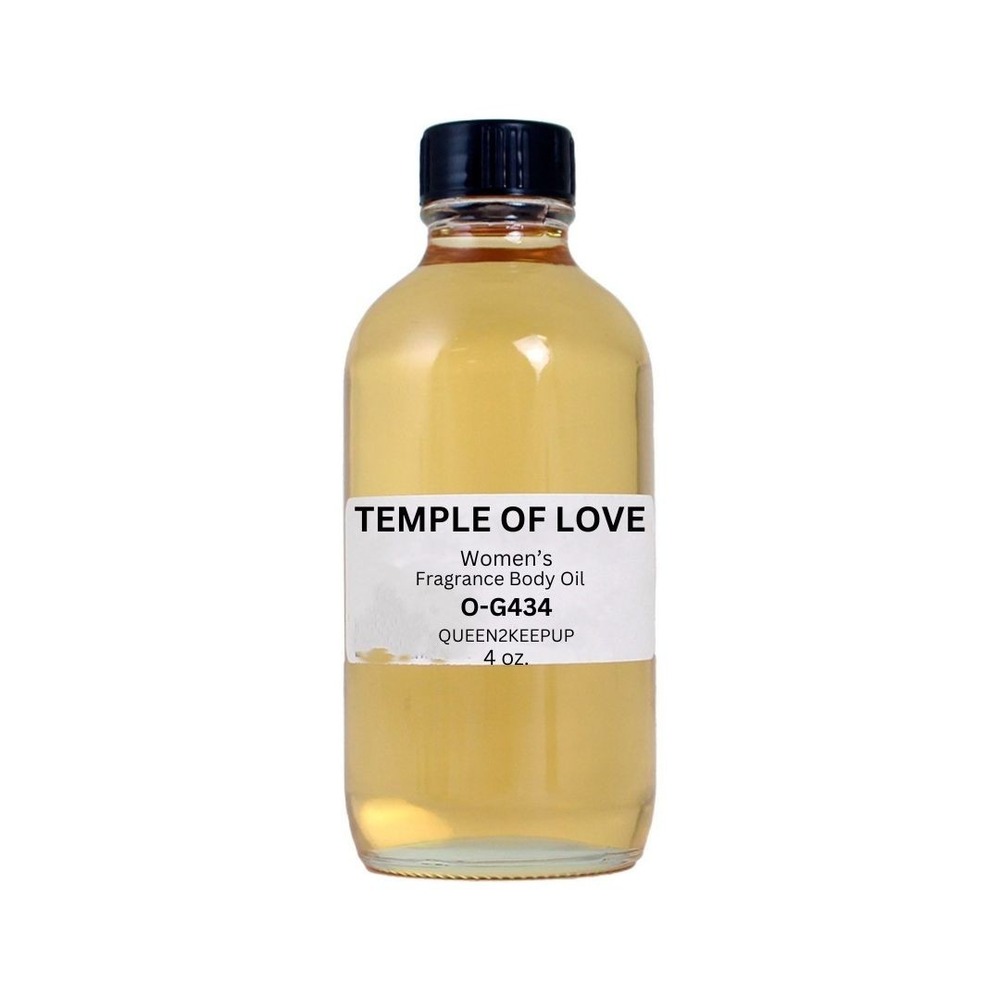 Temple of Love Women's Body Oil Exotic Warm and Sensual Fragrance Scent 4 oz